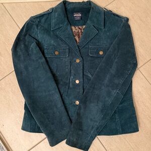 B.U.M Equipment Vintage Genuine Suede Teal Jacket